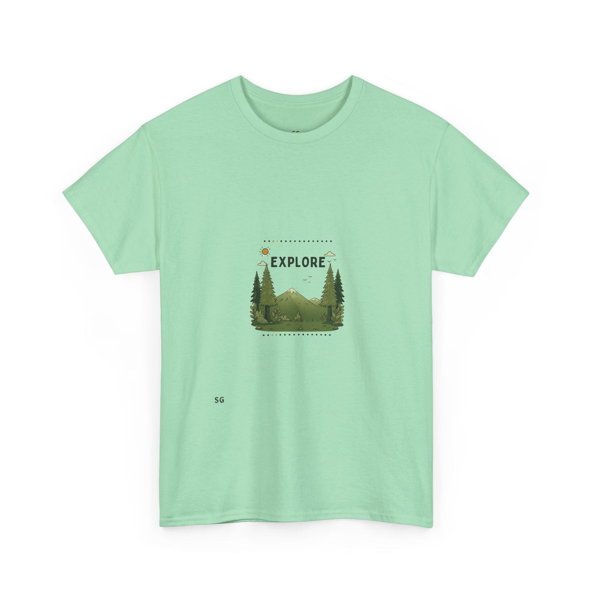 Explore Nature T-Shirt — Scenic Mountains & Trees Outdoor Adventure Tee