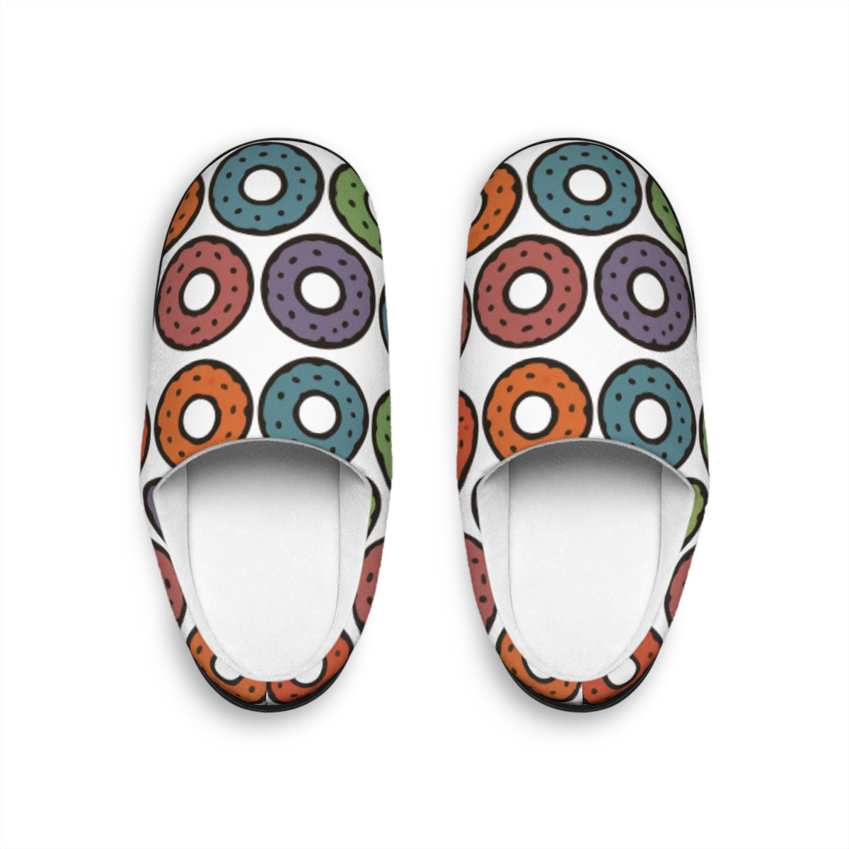 Donut Pattern Men's Indoor Slippers