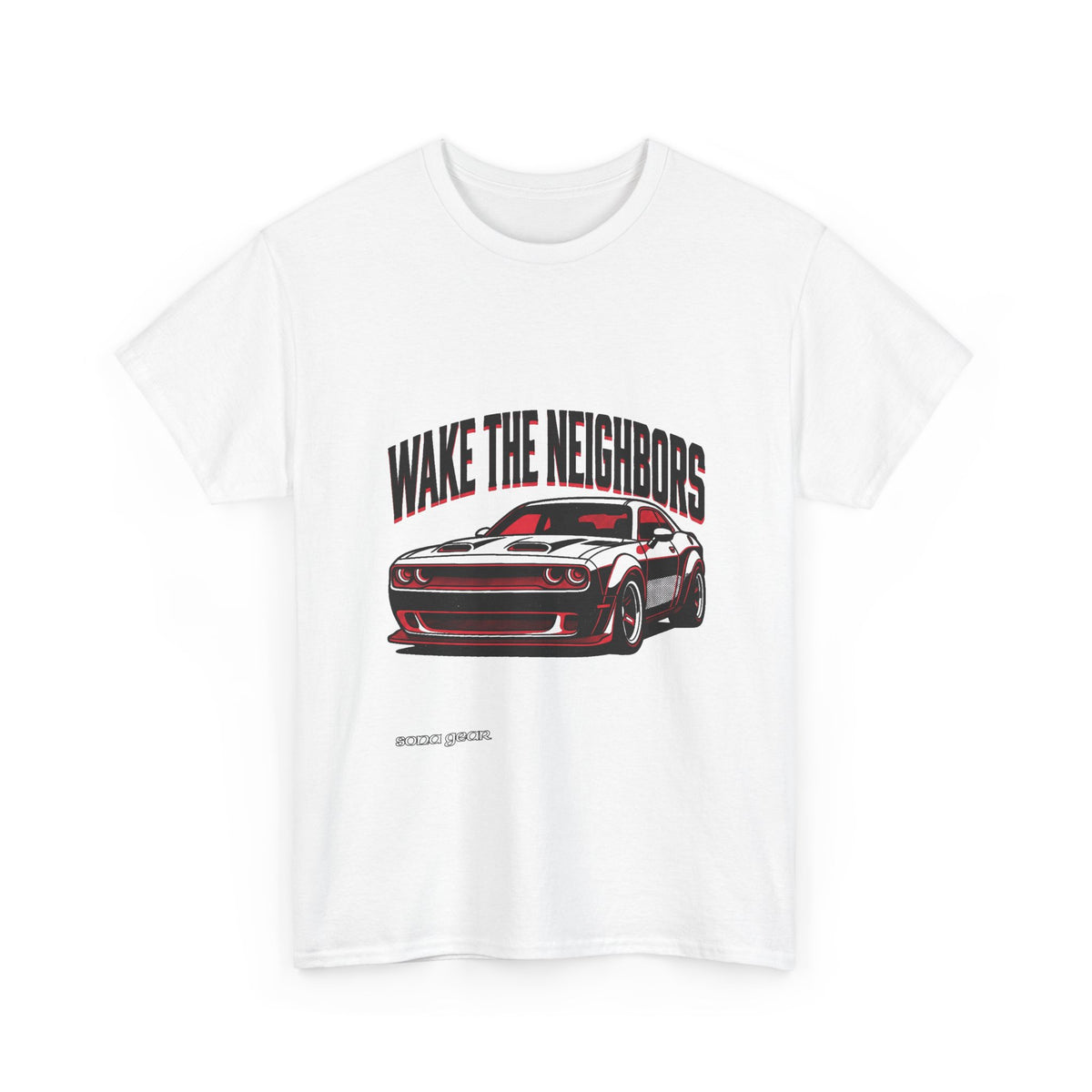 Wake the Neighbors Muscle Car T-Shirt | Challenger Graphic Tee