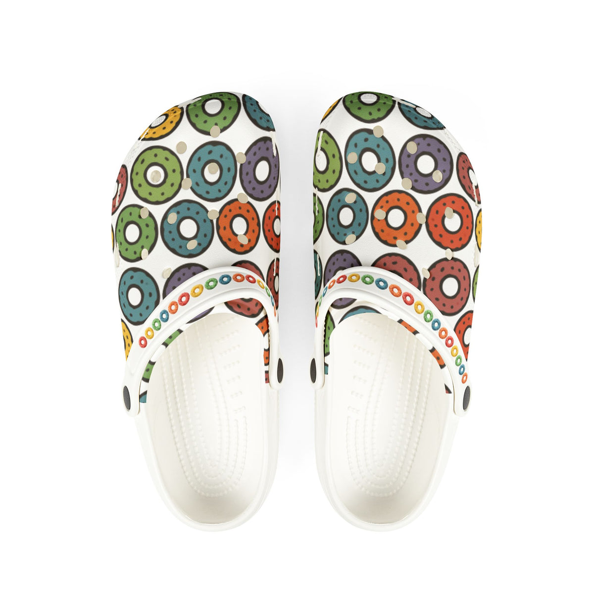 Donut Pattern EVA Foam Clogs — Colorful Sprinkle Slip‑Ons
