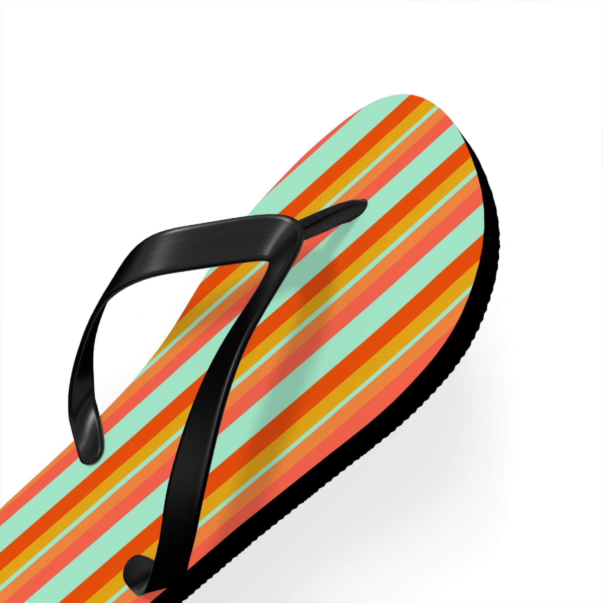 Retro Stripe Flip Flops – Colorful Beach Sandals