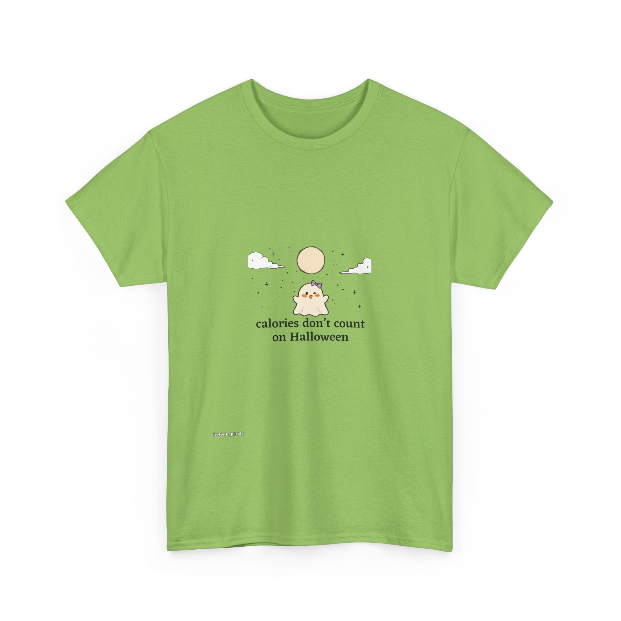Halloween Tee — "Calories Don't Count on Halloween" Cute Candy Graphic Shirt