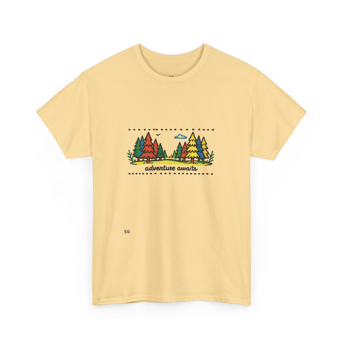 Adventure Awaits Tee — Retro Forest Camping Graphic T‑Shirt