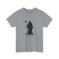 Grim Reaper Silhouette T-Shirt | Scythe Illustration, Dark Minimalist Tee