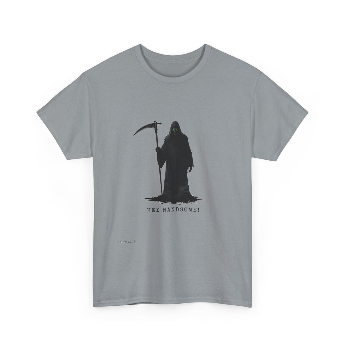 Grim Reaper Silhouette T-Shirt | Scythe Illustration, Dark Minimalist Tee