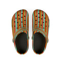Striped Summer Clogs — Colorful Orange & Mint EVA Foam Shoes