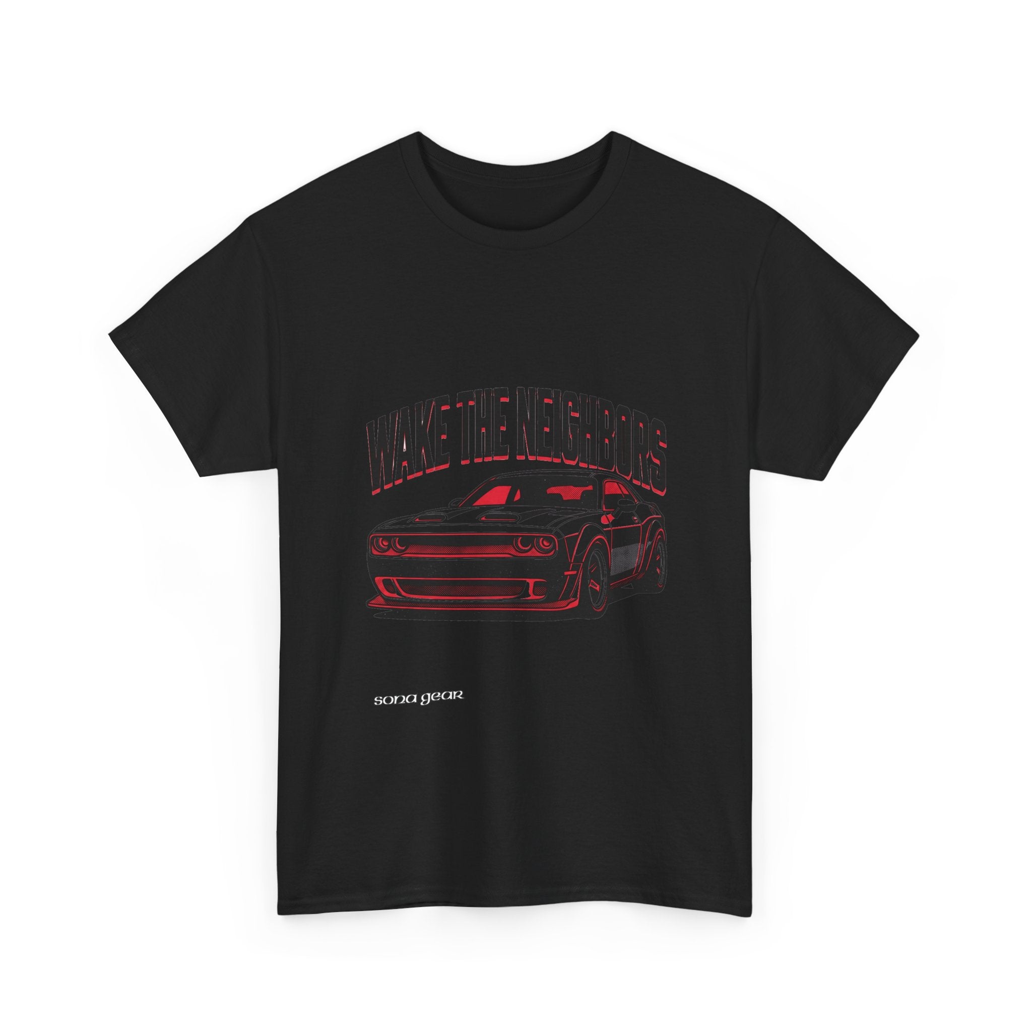 Wake the Neighbors Muscle Car T-Shirt | Challenger Graphic Tee