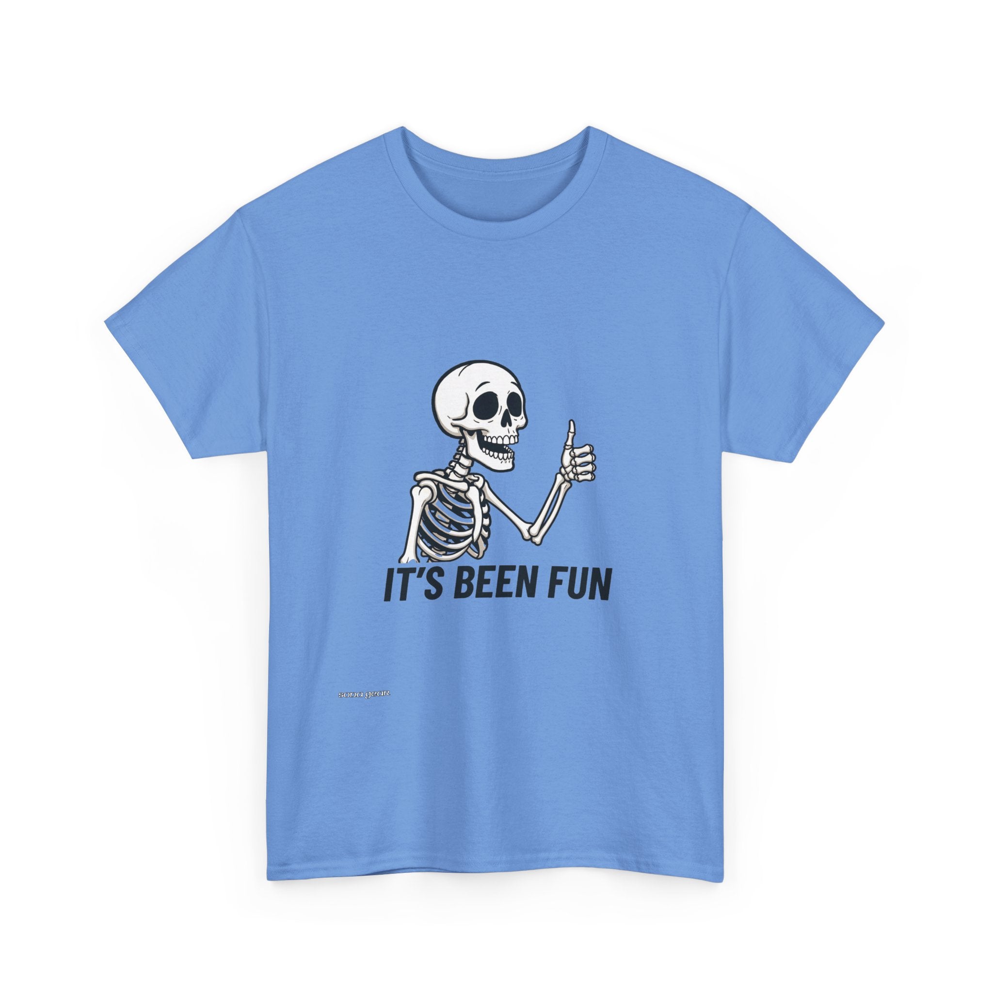 Skeleton "It's Been Fun" Tee — Funny Gothic Graphic T-Shirt