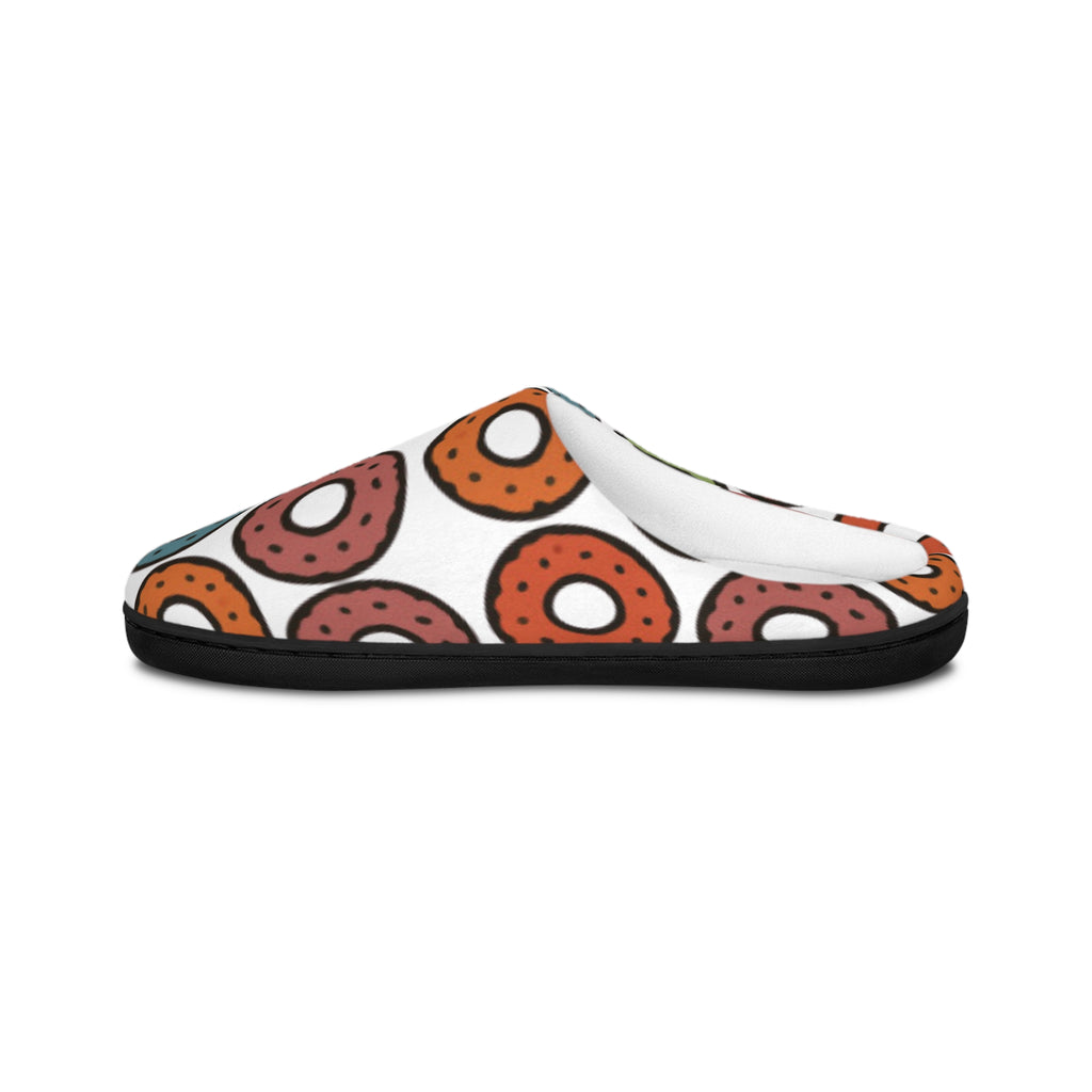 Donut Pattern Men's Indoor Slippers