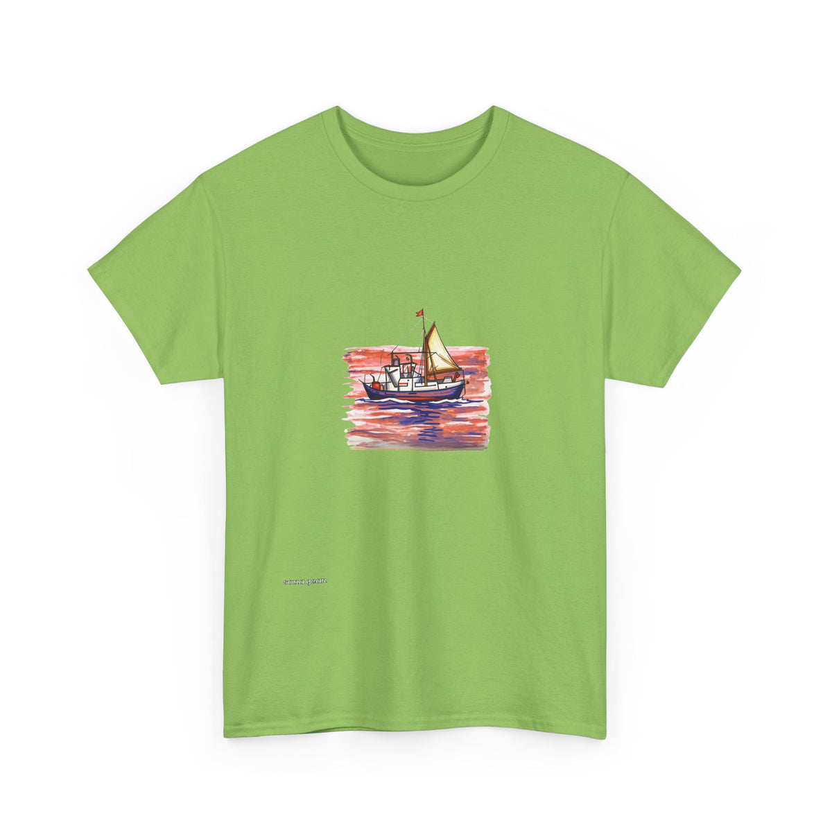 Sailboat Sketch Tee | Watercolor Boat Illustration Shirt