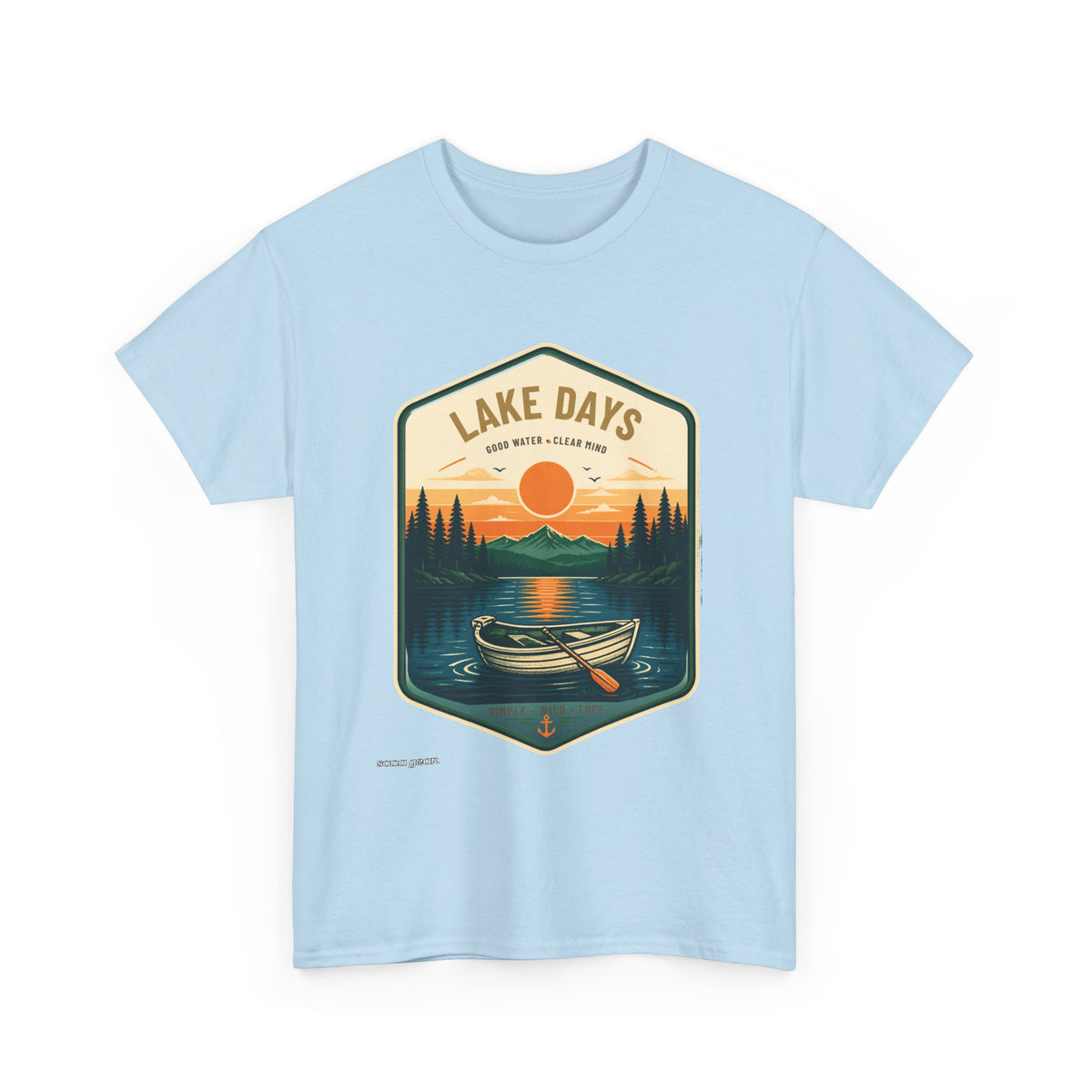 Lake Days canoe sunset shirt | camping outdoors nature tee
