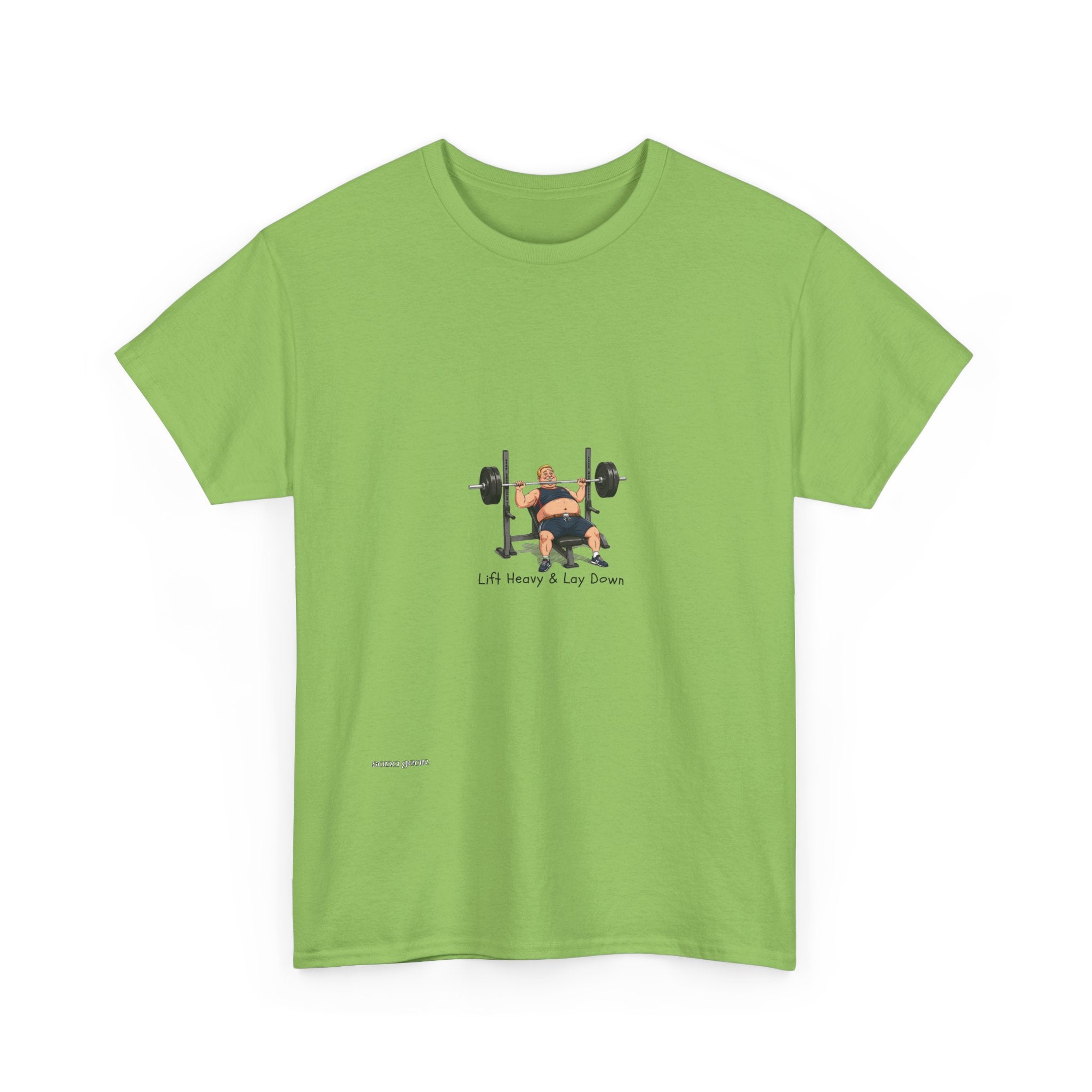 Workout Bear T-Shirt — "Lift Heavy & Lay Down" Gym Tee