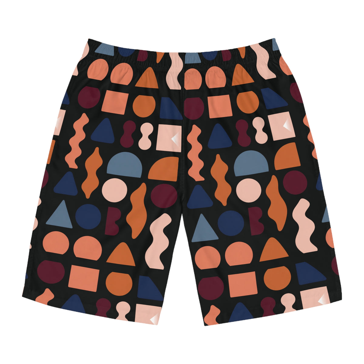 Copy of Copy of Retro Stripe Board Shorts — Men's Maroon Surf Trunks