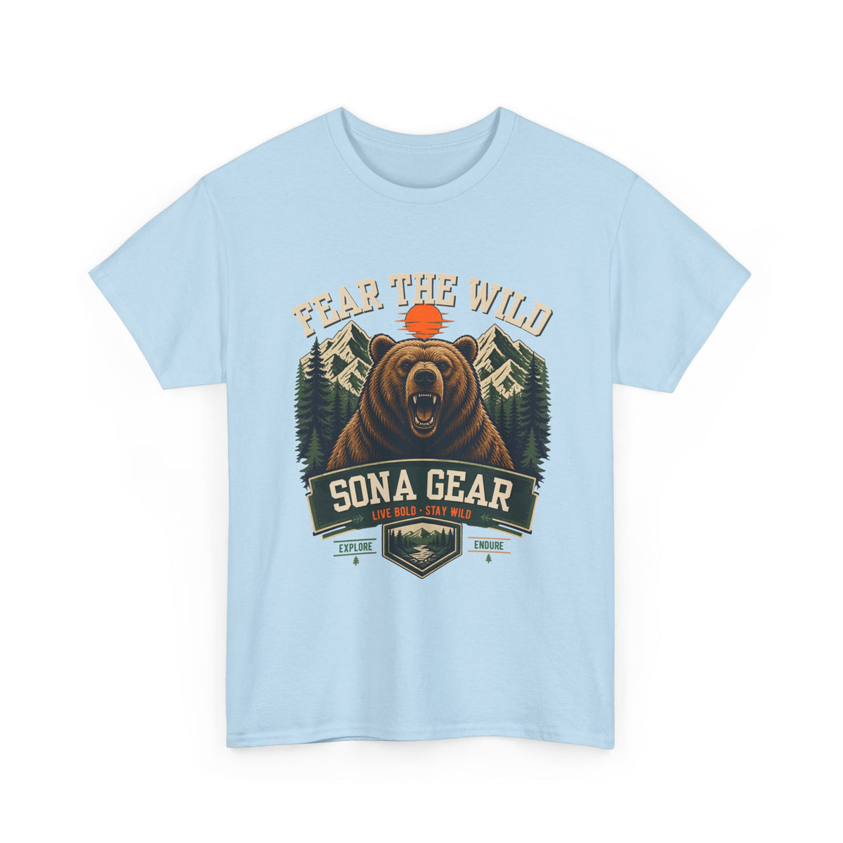 Bear Head Wilderness emblem T-Shirt | Sona Gear outdoor camping adventure