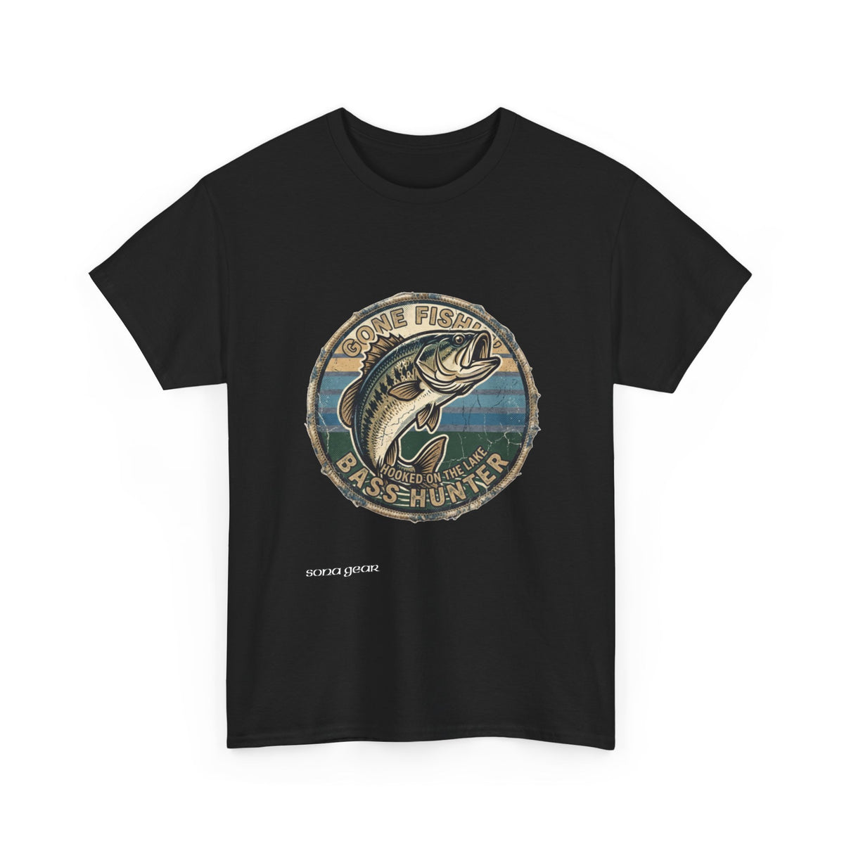 Bass Fisher emblem T-Shirt | Vintage fishing logo tee