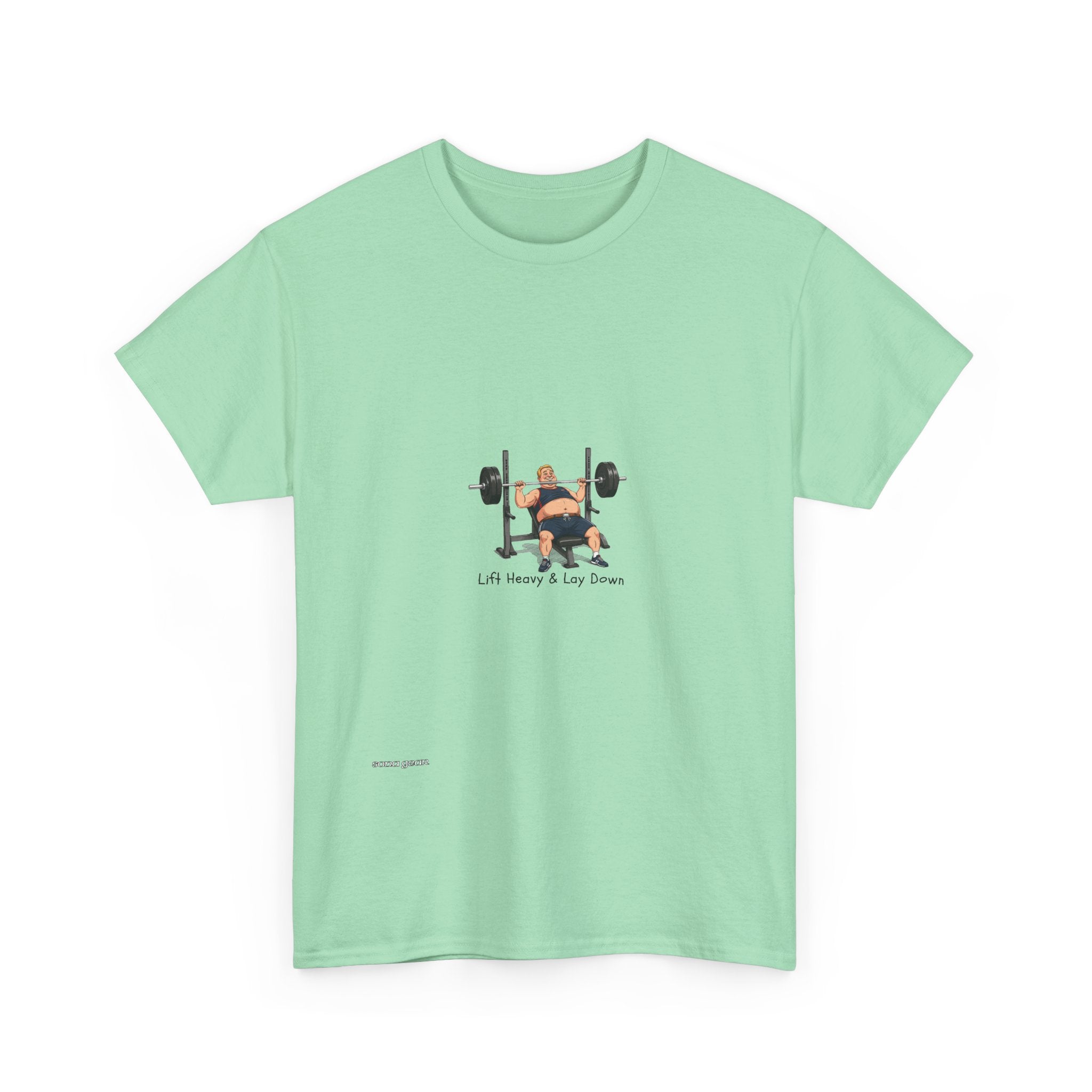 Workout Bear T-Shirt — "Lift Heavy & Lay Down" Gym Tee