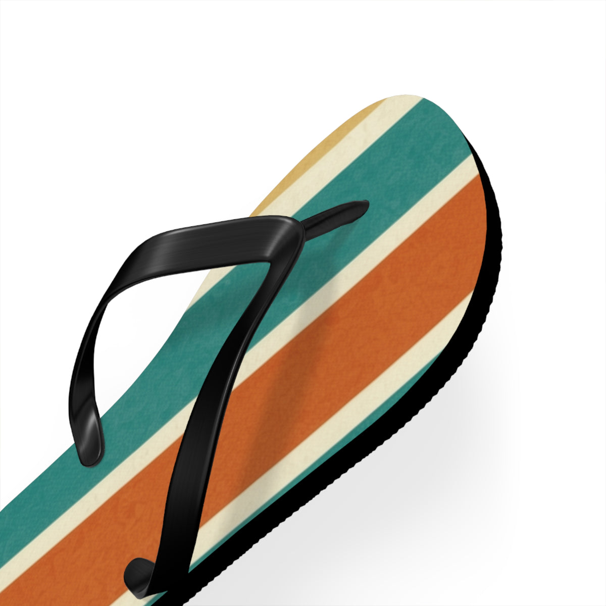 Retro Beach Stripe Flip Flops — Vintage Surf-Inspired Summer Sandals