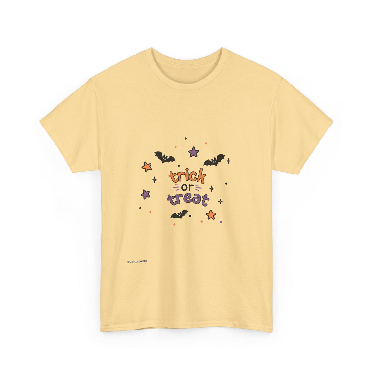 Halloween Trick or Treat T-Shirt — Cute Bat & Stars Graphic Tee