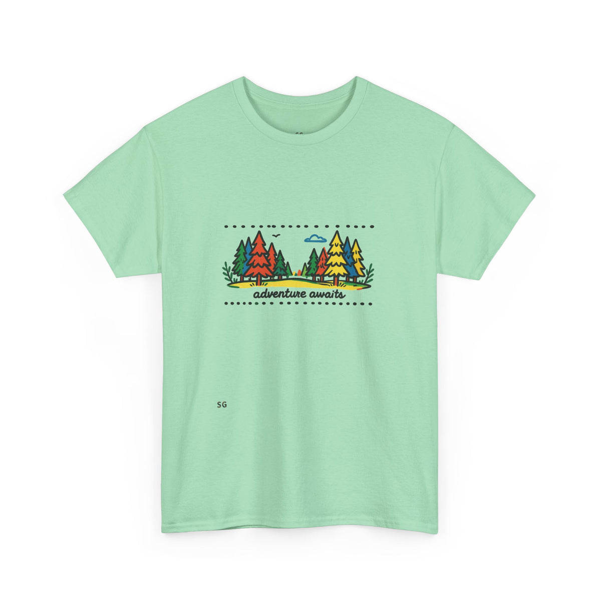 Adventure Awaits Tee — Retro Forest Camping Graphic T‑Shirt