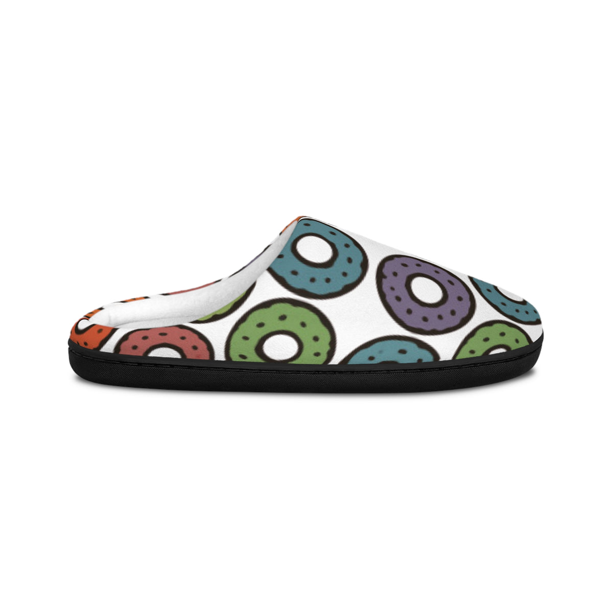 Donut Pattern Men's Indoor Slippers