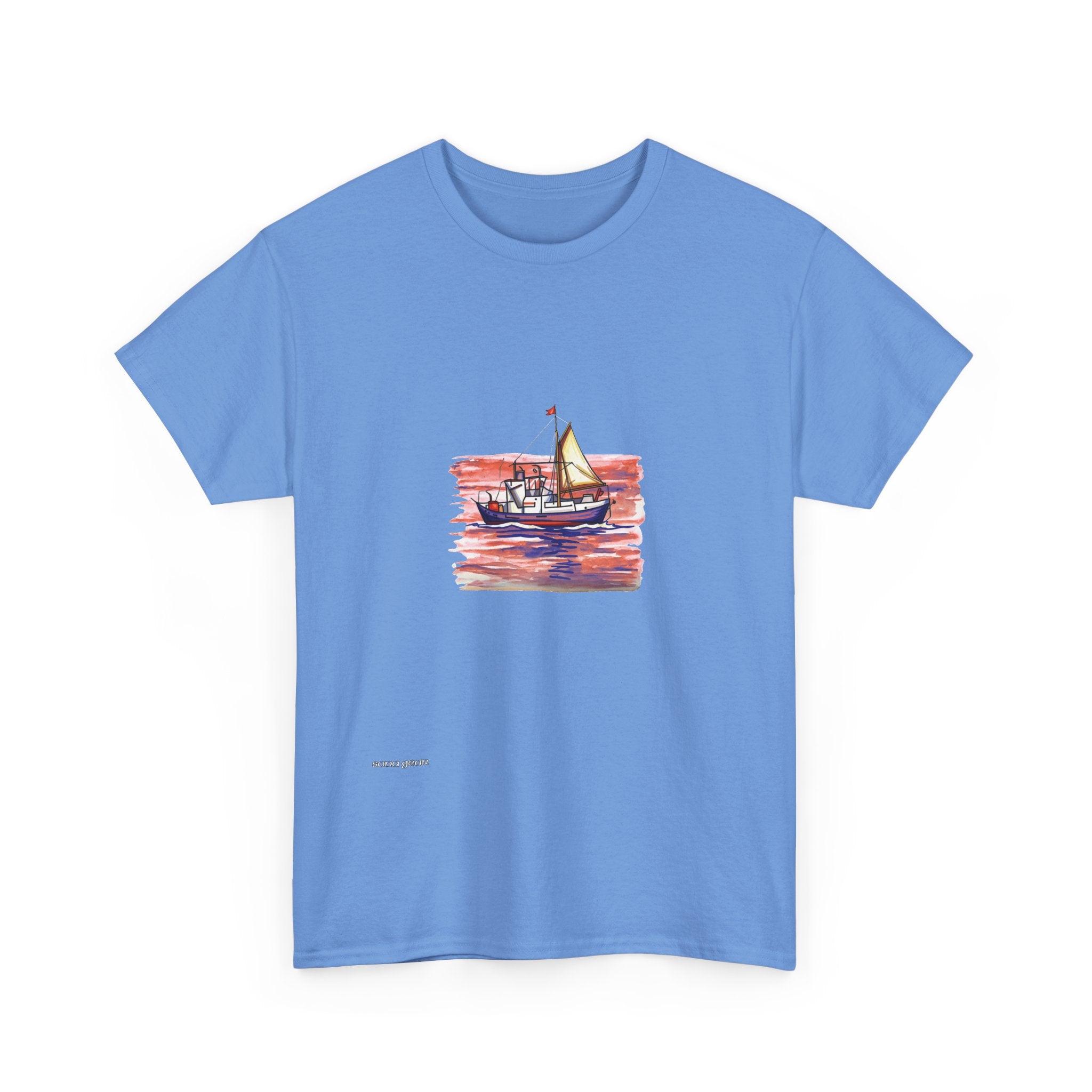 Sailboat Sketch Tee | Watercolor Boat Illustration Shirt