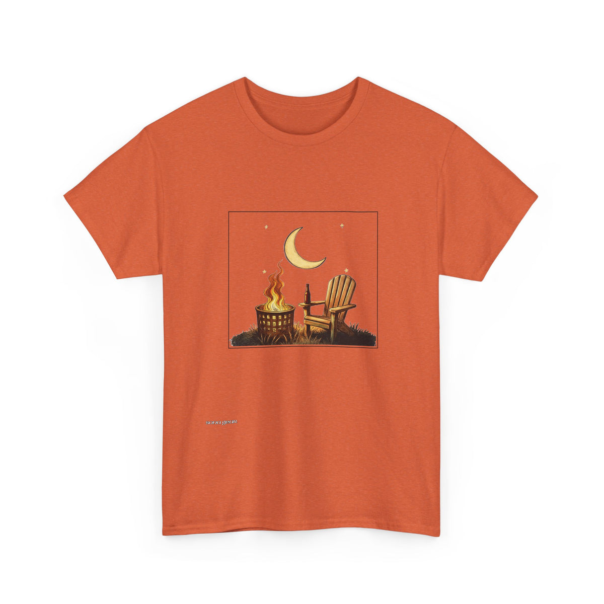 Campfire Night T-Shirt — Adirondack Chair & Moon Graphic Tee