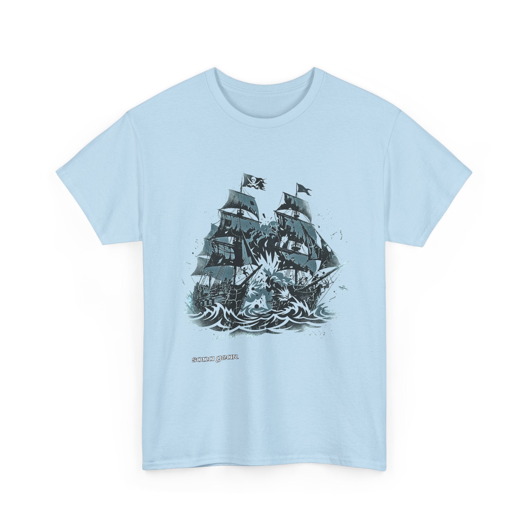 Sailing Ship Skull Tee | Pirate Ship Illustration, Nautical Ocean Design