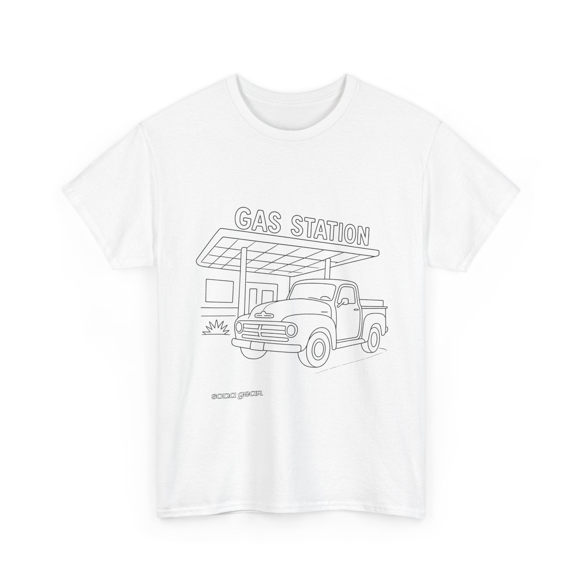 Vintage Truck at the Gas Station - T-Shirt