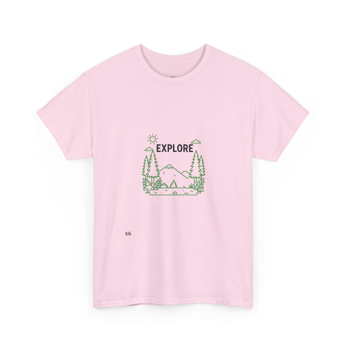 Explore Nature Graphic Tee — Outdoor Adventure Mountains & Trees