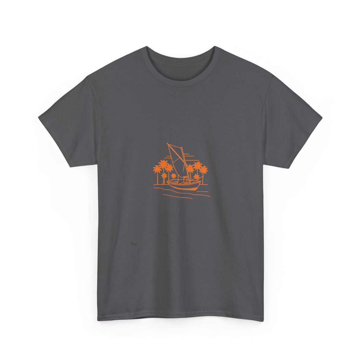 Sailboat Palm Beach T-Shirt — Minimal Coastal Graphic Tee