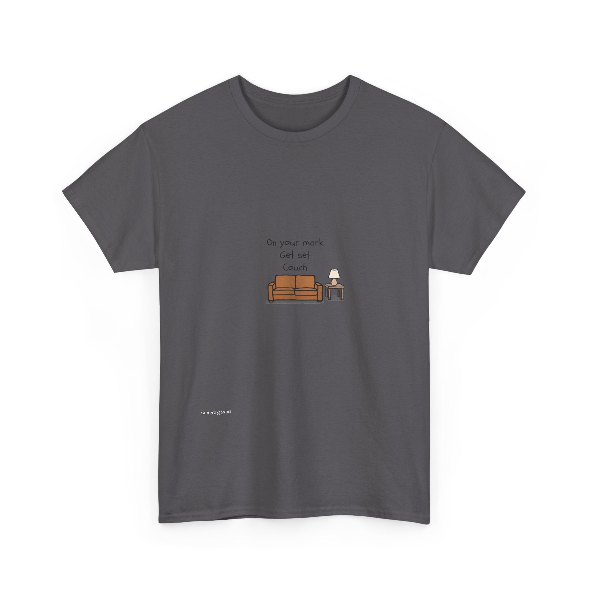 Cozy Couch Life T-Shirt — "On Your Mark, Get Set, Couch" Graphic Tee