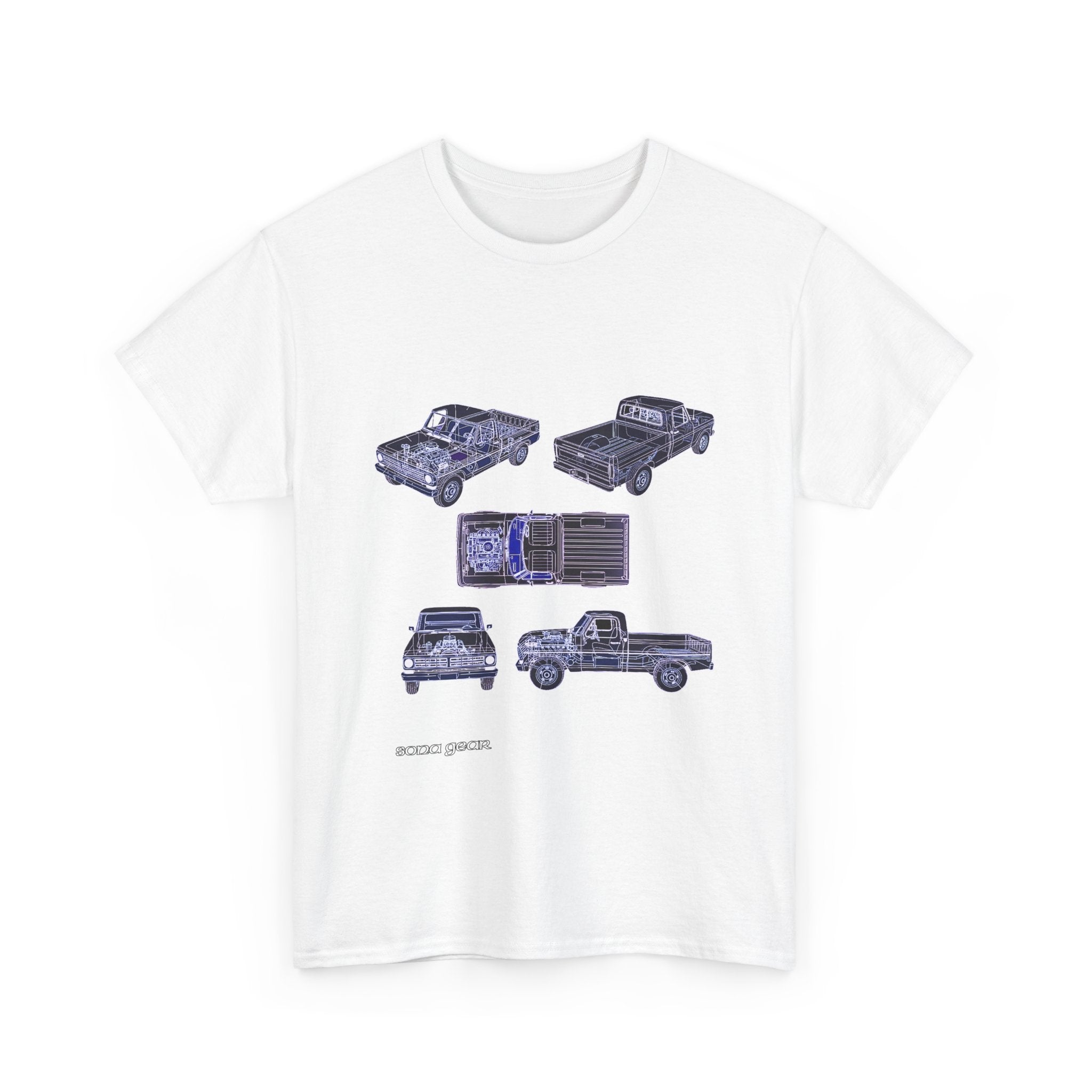 Truck Mechanical Outline - T-Shirt