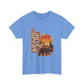 Bear Sunset Tee — "I Only Need to Outrun You" Retro Nature T-Shirt