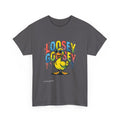 Loosey Goosey Duck T-Shirt | Cartoon Duck Graphic Tee, Colorful Drip Text