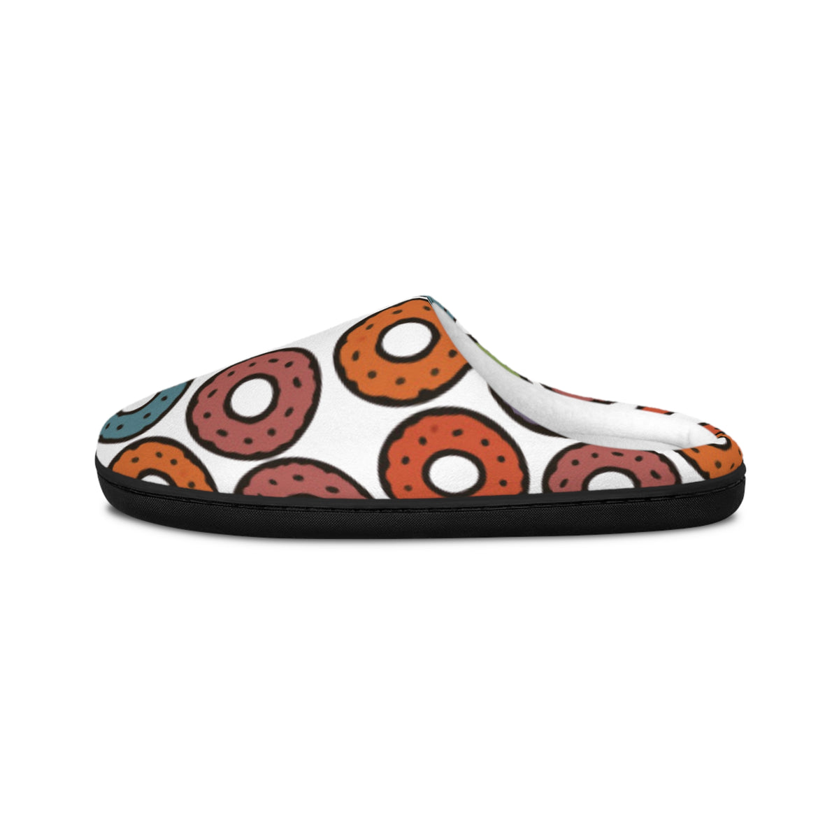 Donut Pattern Men's Indoor Slippers