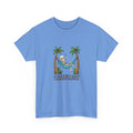 Skull Relaxing in Hammock T-Shirt — "I Served My Duty Now I Rest" Tropical Veteran Tee