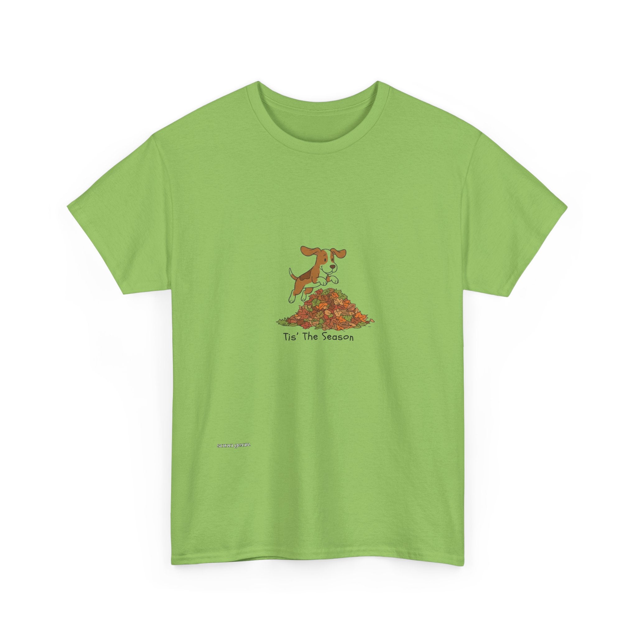 Fall Dog Pile T‑Shirt — "Tis The Season" Autumn Puppy Tee