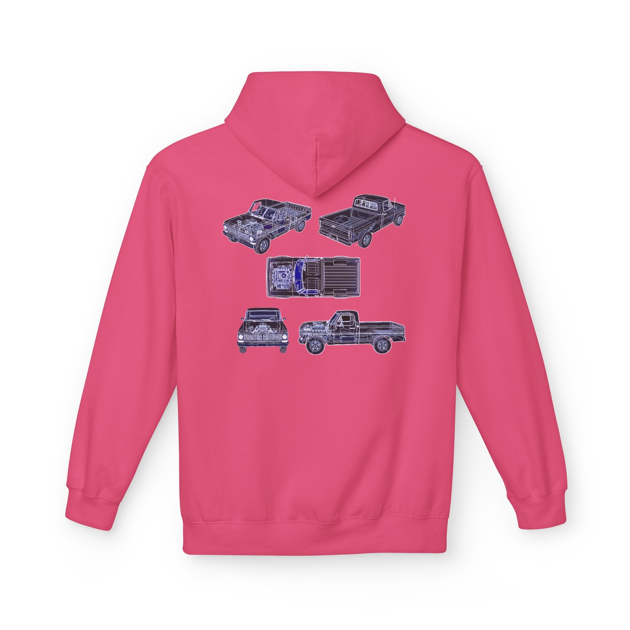 Truck Mechanical Outline - Hoodie