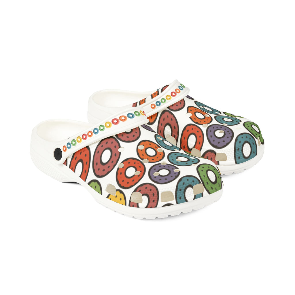 Donut Pattern EVA Foam Clogs — Colorful Sprinkle Slip‑Ons
