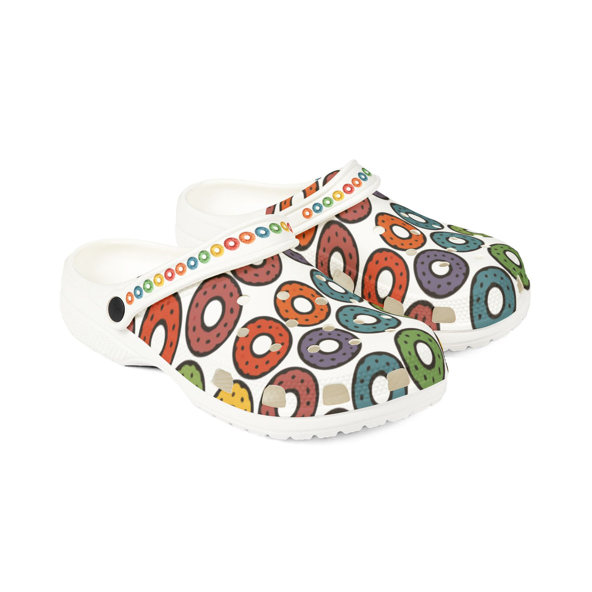 Donut Pattern EVA Foam Clogs — Colorful Sprinkle Slip‑Ons
