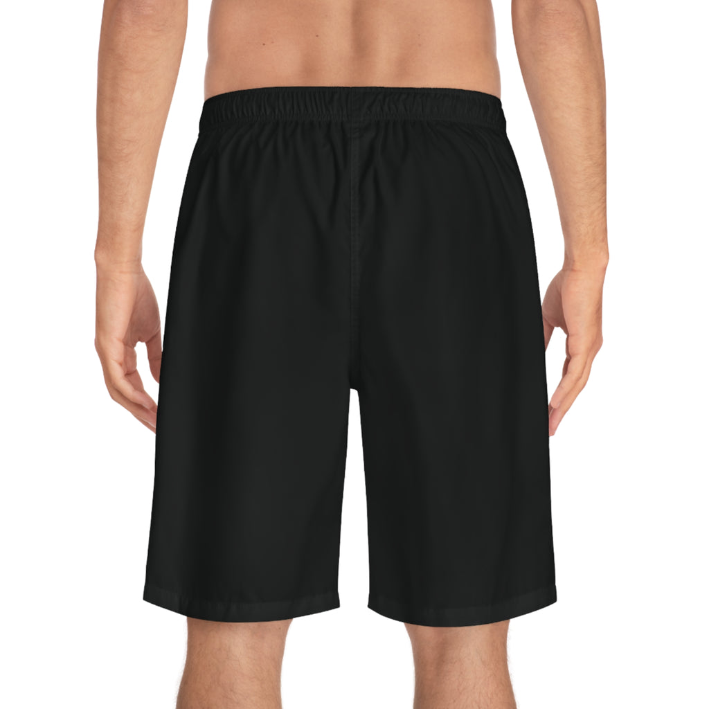 Ferris Wheel Nightboard Shorts — Men's Black Beach Swim Trunks