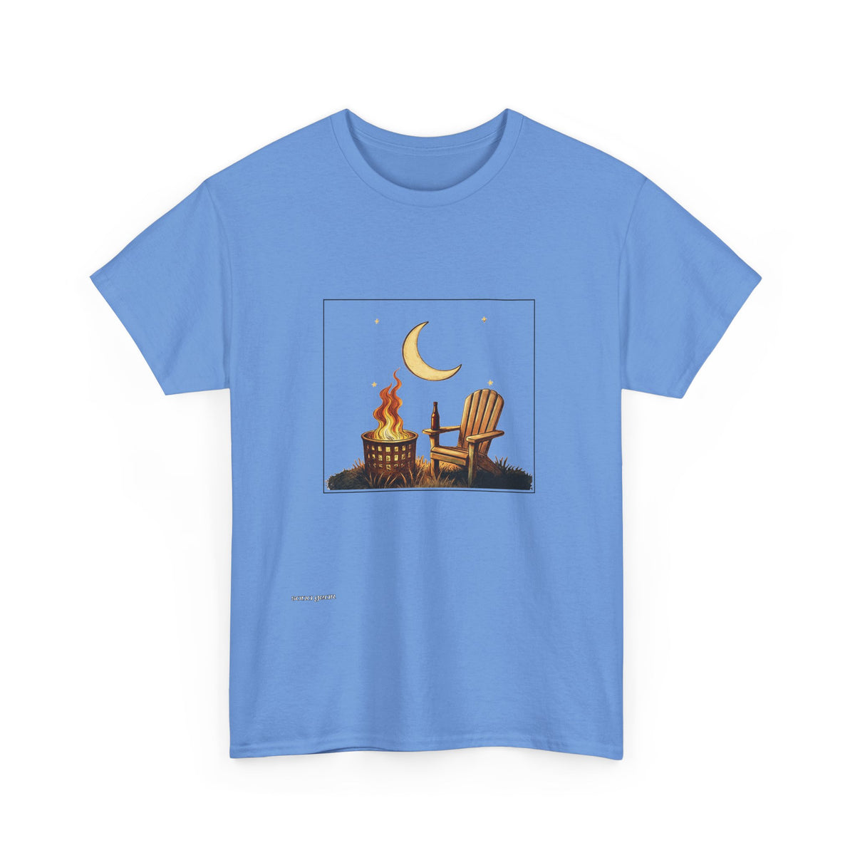 Campfire Night T-Shirt — Adirondack Chair & Moon Graphic Tee