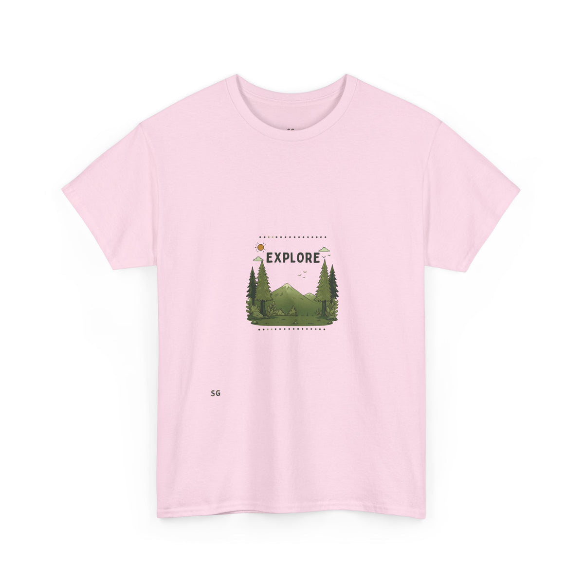 Explore Nature T-Shirt — Scenic Mountains & Trees Outdoor Adventure Tee