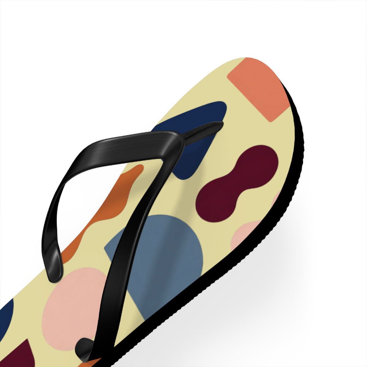 Abstract Colorblock Flip Flops – Retro Geometric Summer Sandals