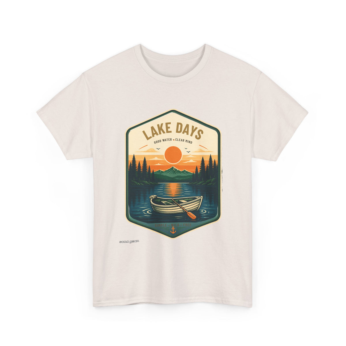 Lake Days canoe sunset shirt | camping outdoors nature tee