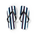 Navy & Red Striped Flip Flops – Beach Sandals with Classic Nautical Stripes