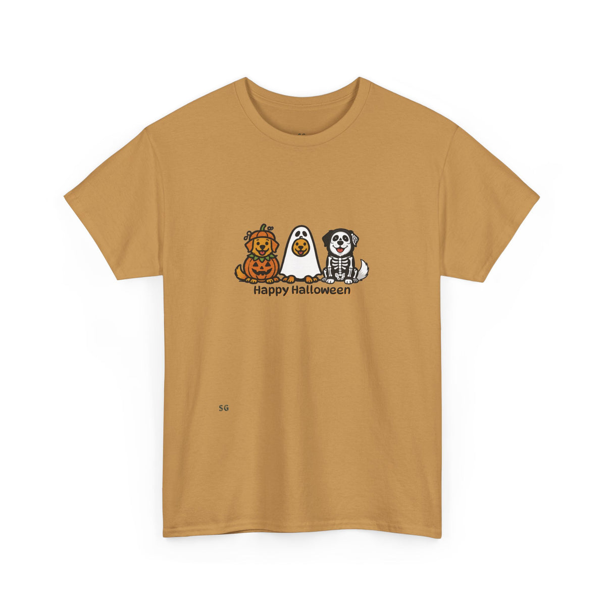 Halloween Puppy Trio T-Shirt | Cute Dog Pumpkin Ghost Costume