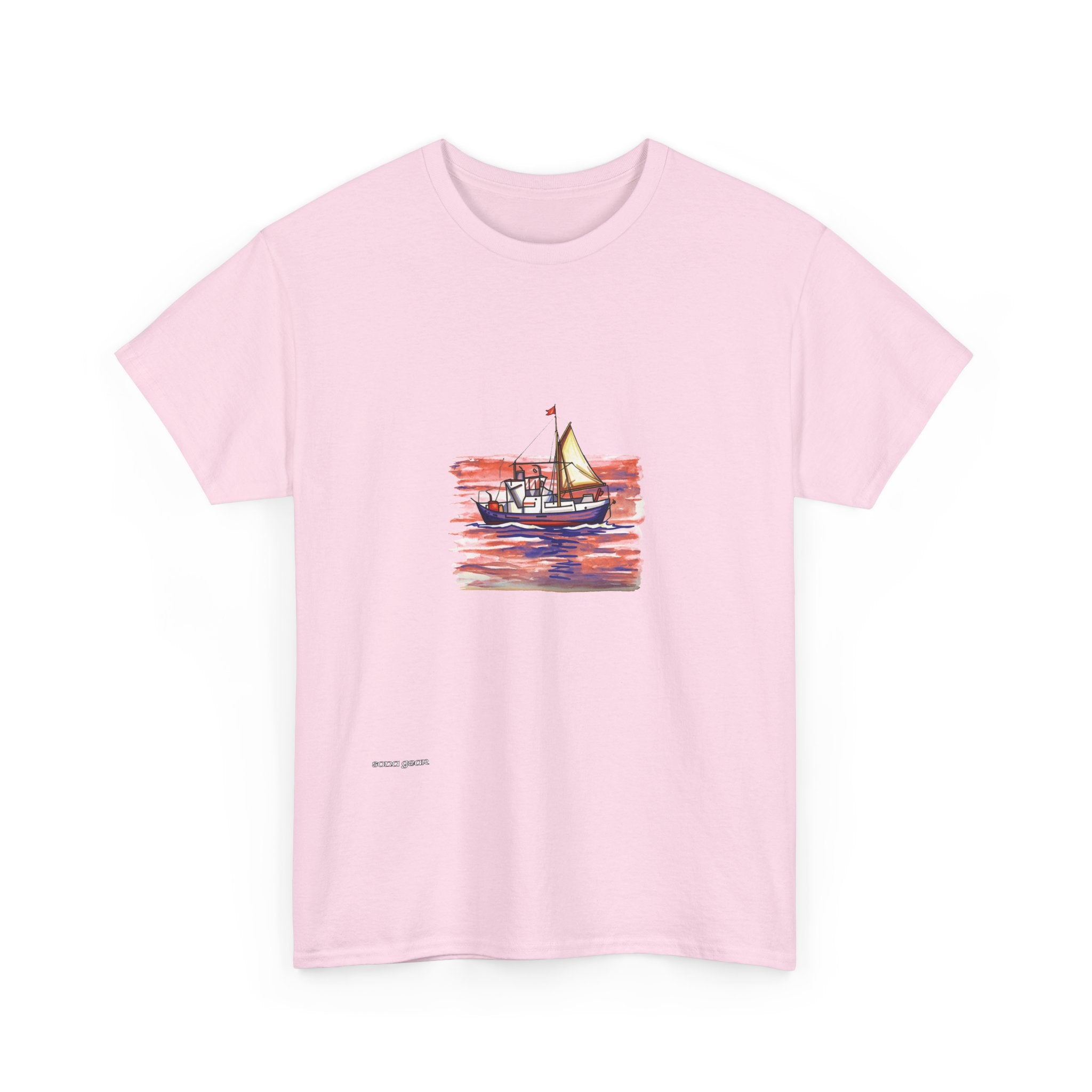 Sailboat Sketch Tee | Watercolor Boat Illustration Shirt