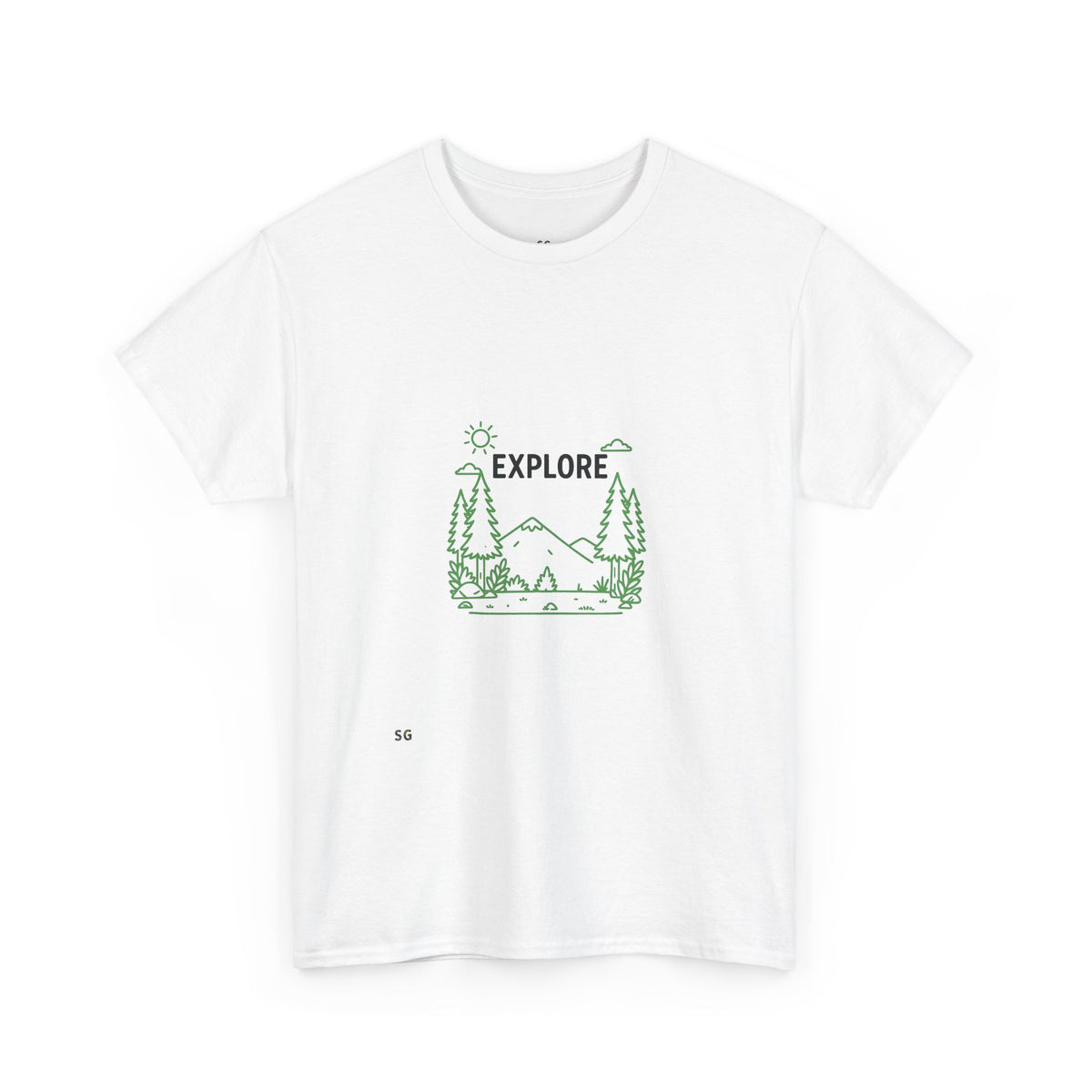 Explore Nature Graphic Tee — Outdoor Adventure Mountains & Trees