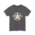 Vintage Star Emblem Tee | Distressed Beige Military Star Design